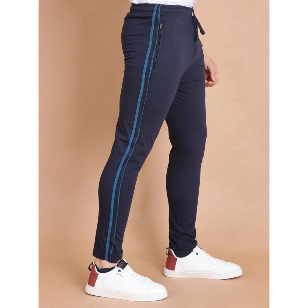generic men's casual cotton striped full length track pant (navy) generic men's casual cotton striped full length track pant (navy)