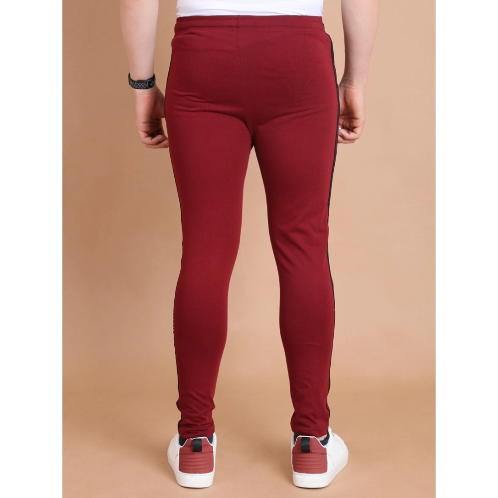 generic men's casual cotton striped full length track pant (maroon) generic men's casual cotton striped full length track pant (maroon)