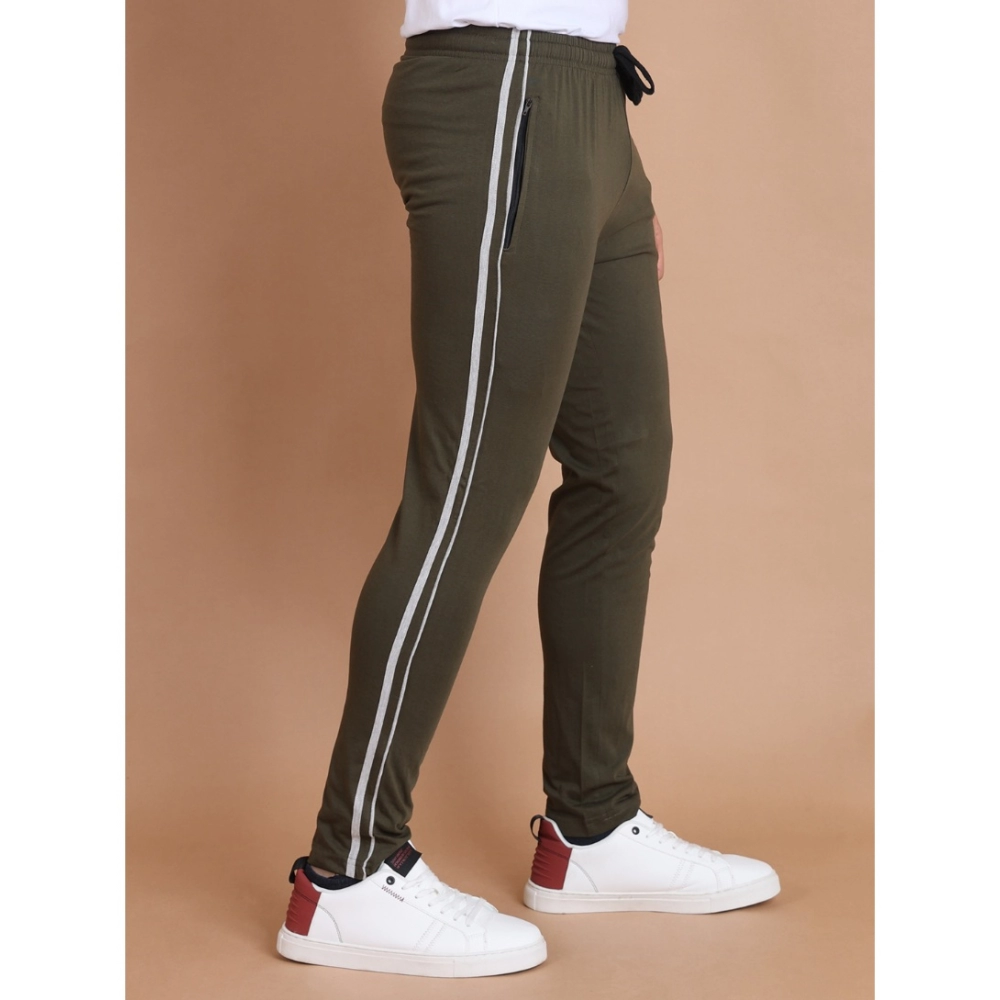 generic men's casual cotton striped full length track pant (olive) generic men's casual cotton striped full length track pant (olive)