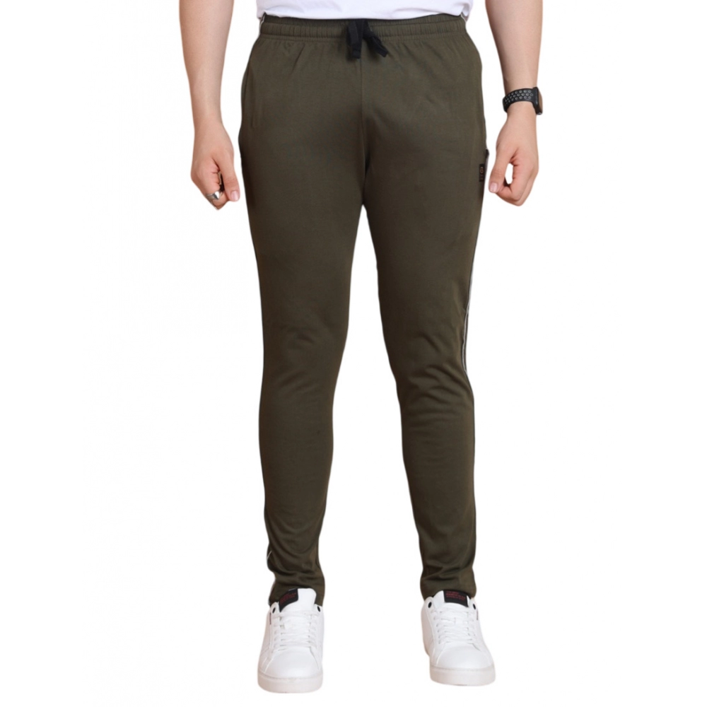 generic men's casual cotton striped full length track pant (olive) generic men's casual cotton striped full length track pant (olive)