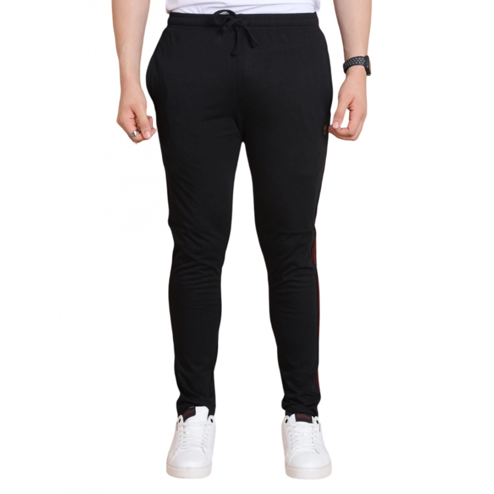 generic men's casual cotton striped full length track pant (black) generic men's casual cotton striped full length track pant (black)