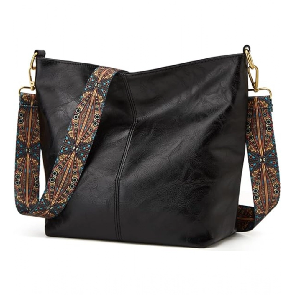 generic women's pu leather zipper handbag (black) generic women's pu leather zipper handbag (black)