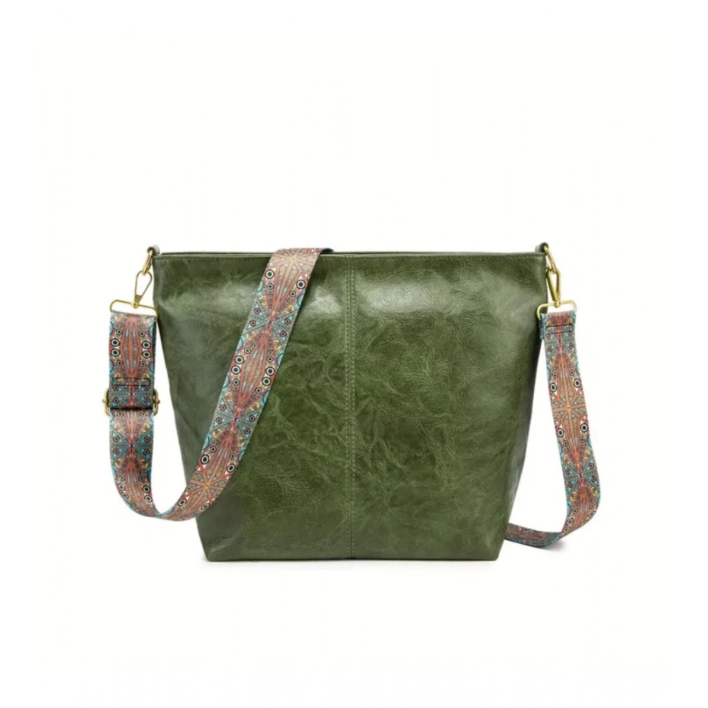 generic women's pu leather zipper handbag (green) generic women's pu leather zipper handbag (green)