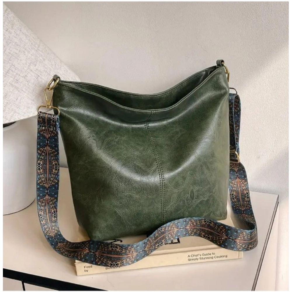 generic women's pu leather zipper handbag (green) generic women's pu leather zipper handbag (green)