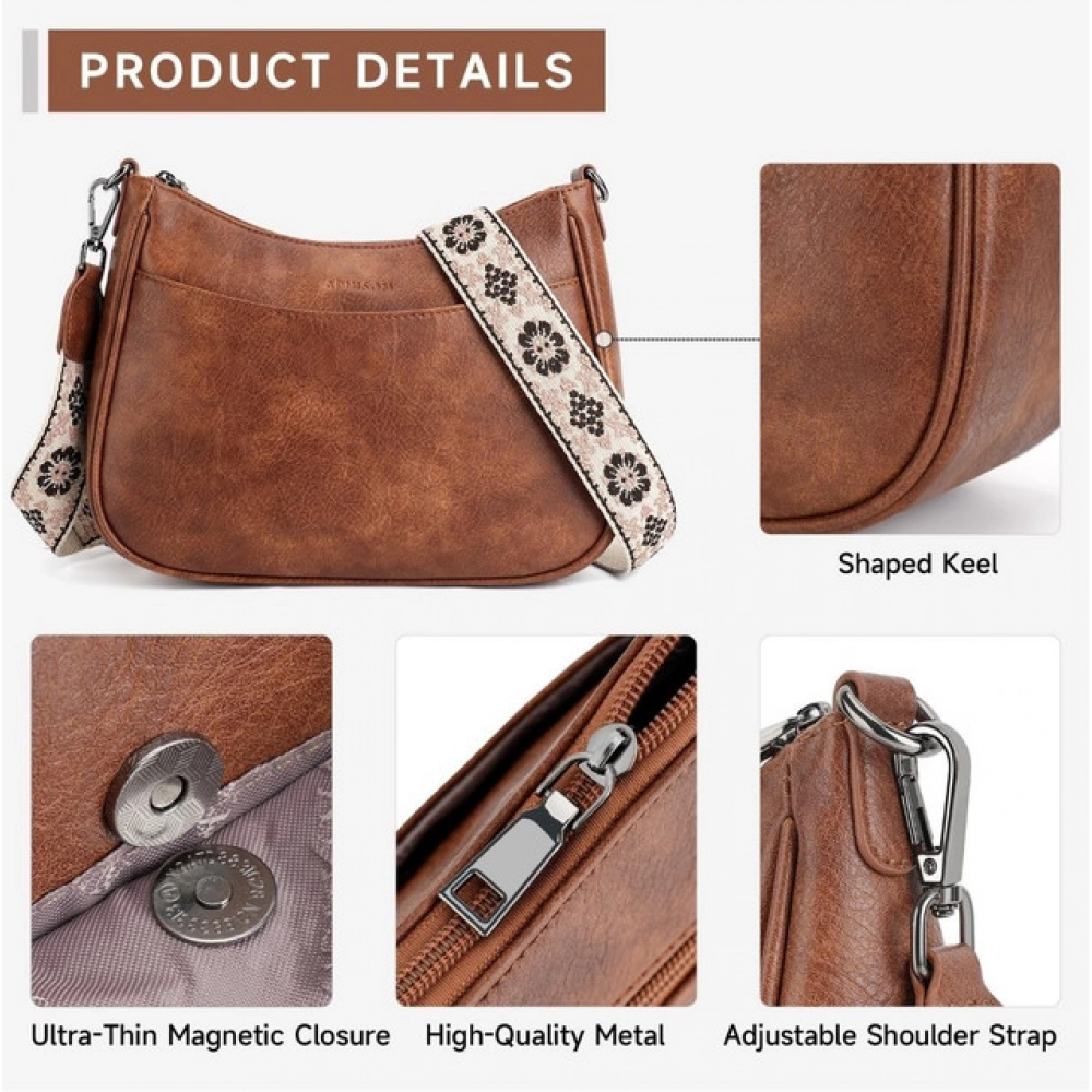generic women's pu leather zipper sling bag generic women's pu leather zipper sling bag