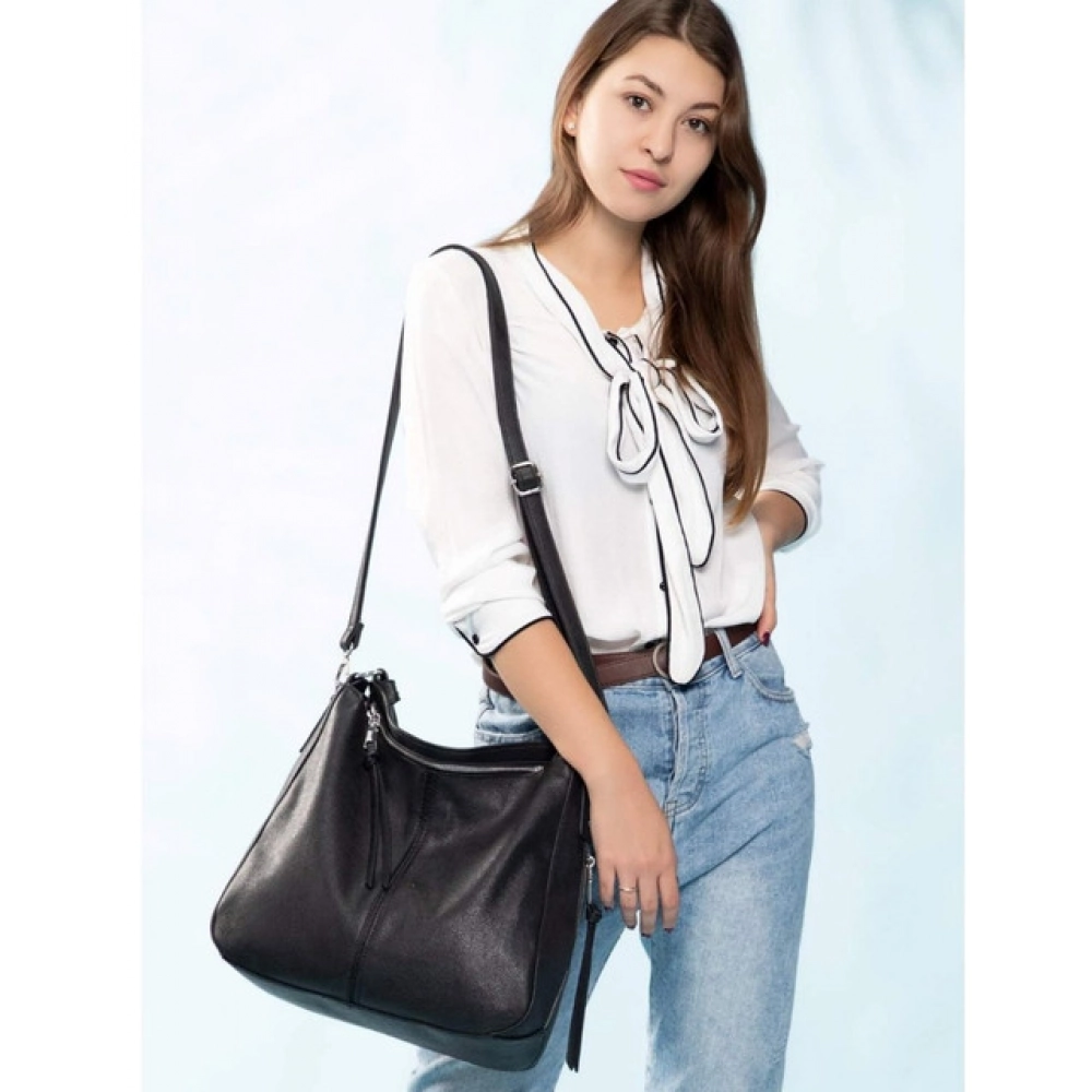generic women's pu leather zipper handbag (black) generic women's pu leather zipper handbag (black)