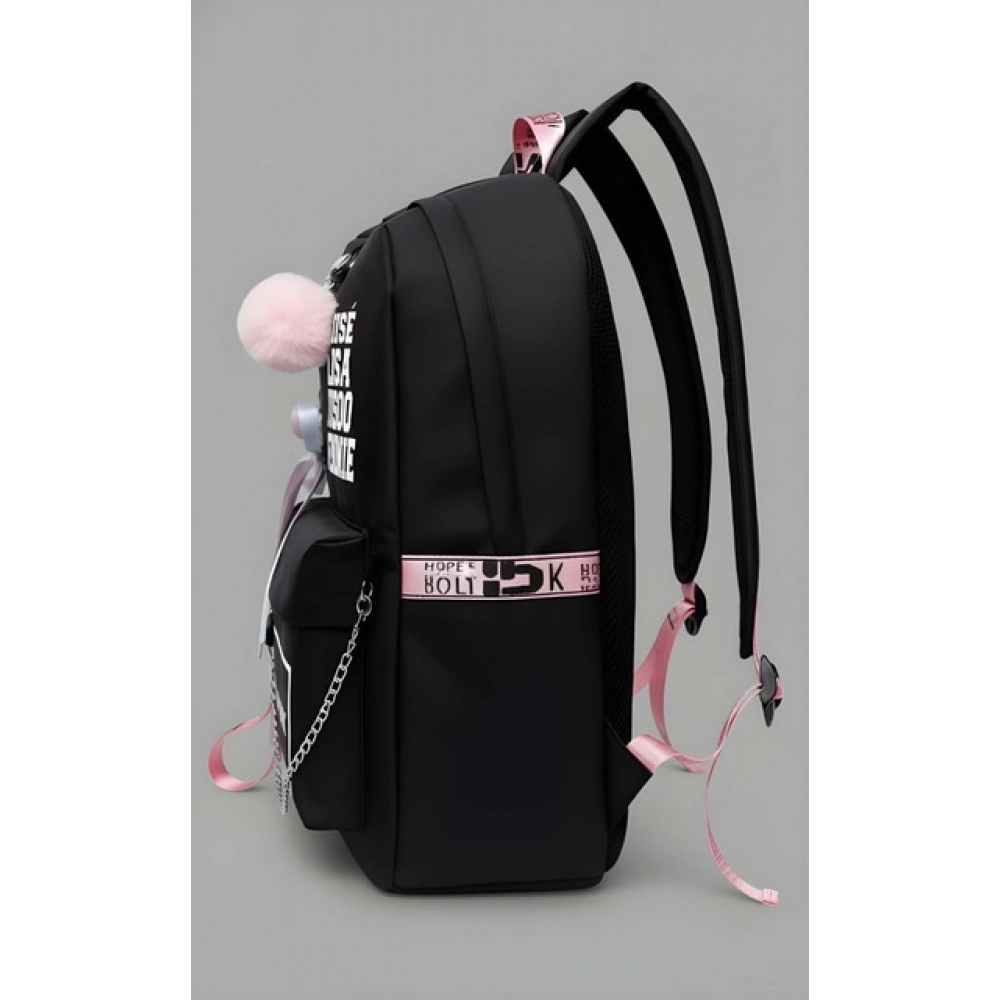 generic unisex pu leather solid medium zipper backpack (black) generic unisex pu leather solid medium zipper backpack (black)