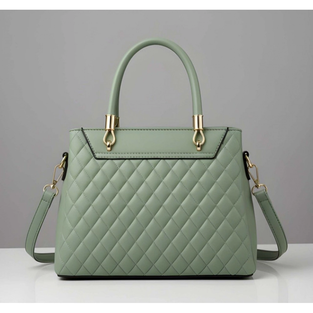 generic women's pu leather solid shoulder zipper handbag (green) generic women's pu leather solid shoulder zipper handbag (green)