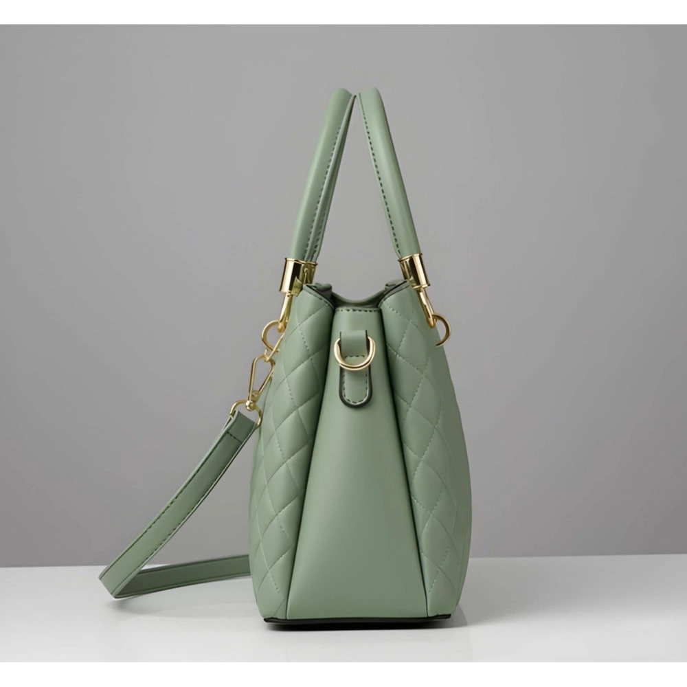 generic women's pu leather solid shoulder zipper handbag (green) generic women's pu leather solid shoulder zipper handbag (green)