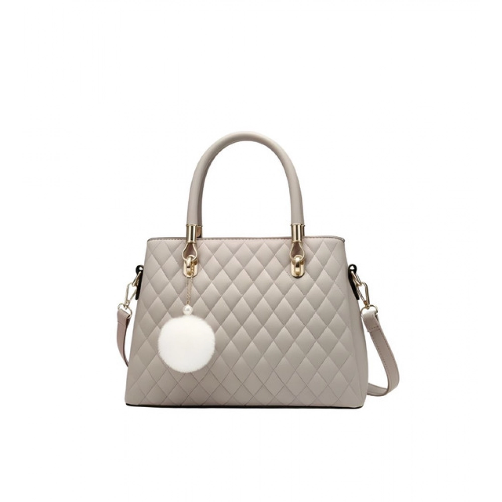 generic women's pu leather solid shoulder zipper handbag (grey) generic women's pu leather solid shoulder zipper handbag (grey)