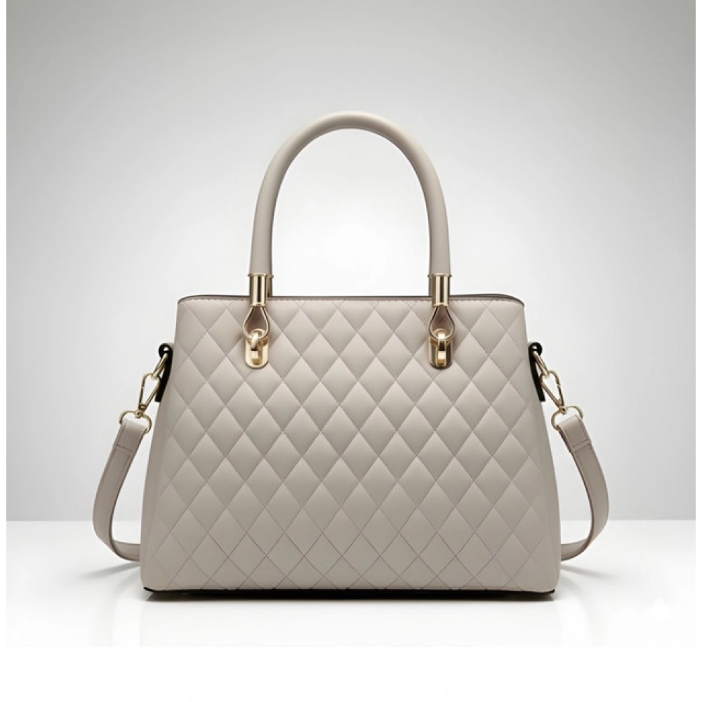 generic women's pu leather solid shoulder zipper handbag (grey) generic women's pu leather solid shoulder zipper handbag (grey)