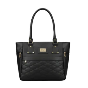 generic women's pu leather solid shoulder zipper handbag (black)