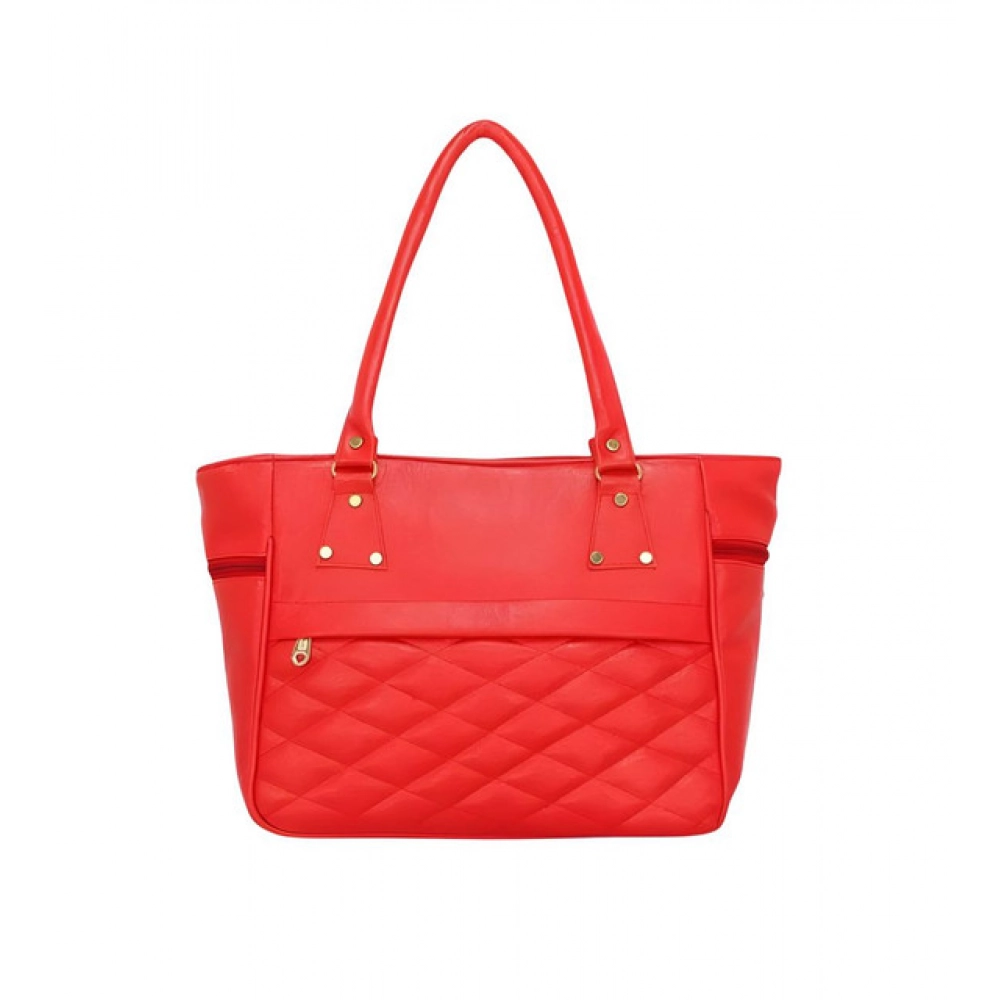 generic women's pu leather solid shoulder zipper handbag (red) generic women's pu leather solid shoulder zipper handbag (red)