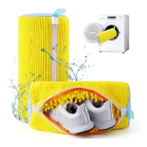 generic pack of 2 shoe washing machine bag (yellow)