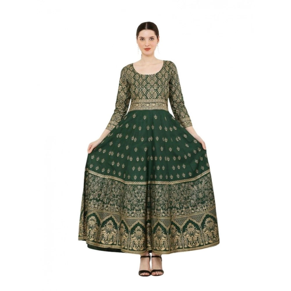generic women's casual rayon 3 4th sleeves anarkali kurti (green) generic women's casual rayon 3 4th sleeves anarkali kurti (green)
